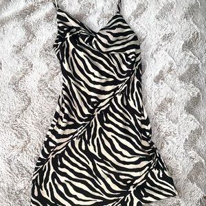 Urban outfitters zebra silk dress